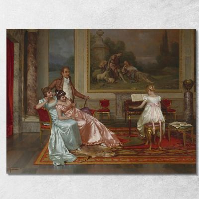 The Piano Recital Vittorio Reggianini vrg20 canvas print 