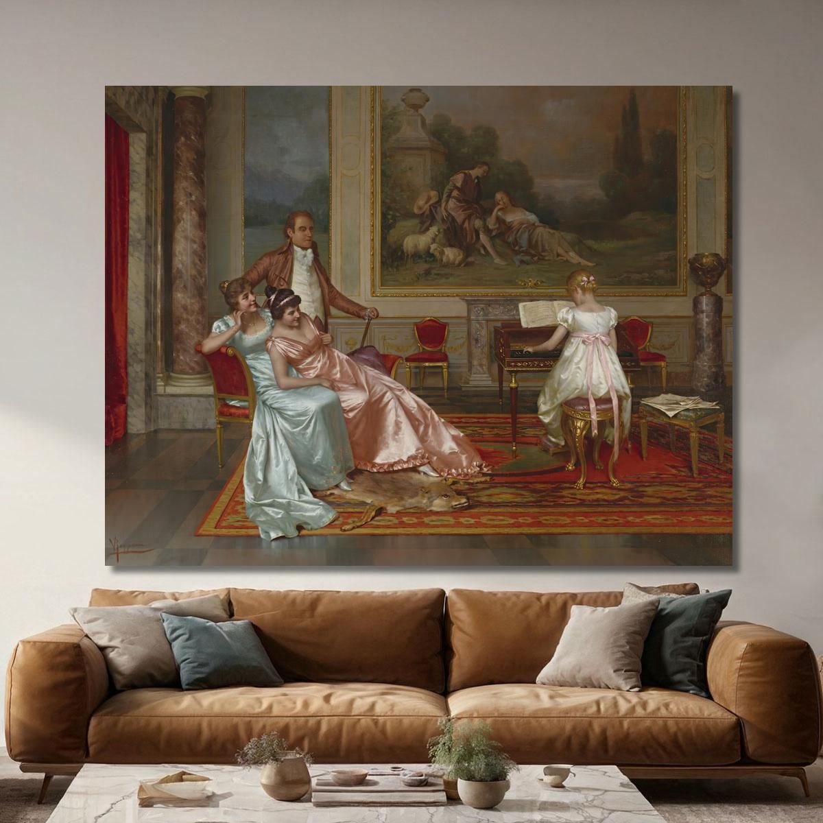 The Piano Recital Vittorio Reggianini vrg20 canvas print 