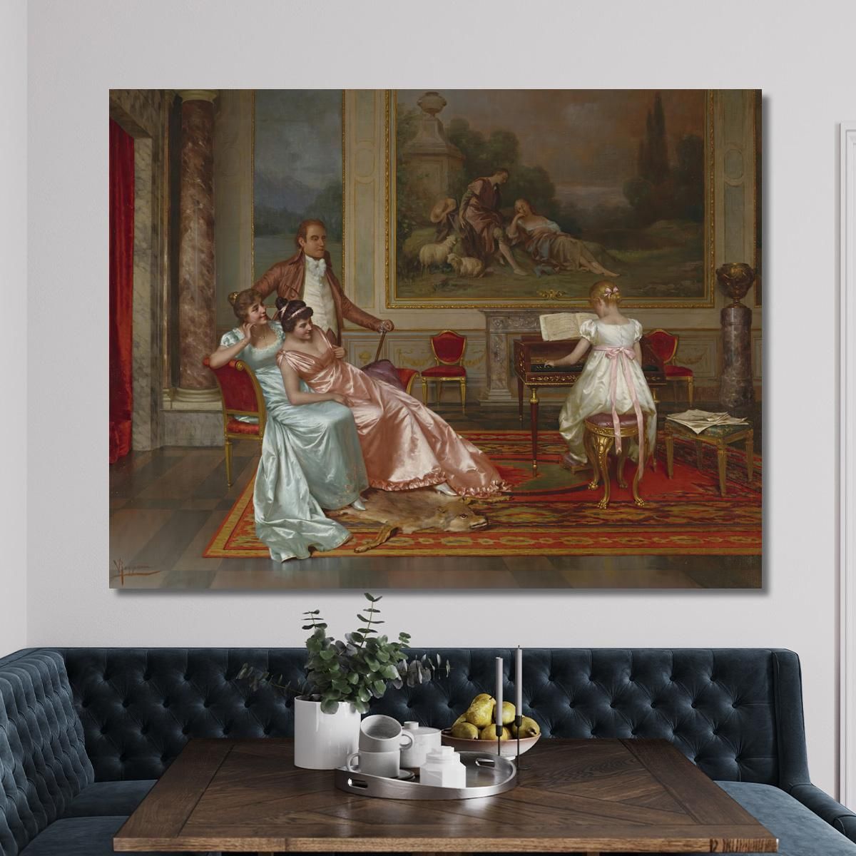 The Piano Recital Vittorio Reggianini vrg20 canvas print 