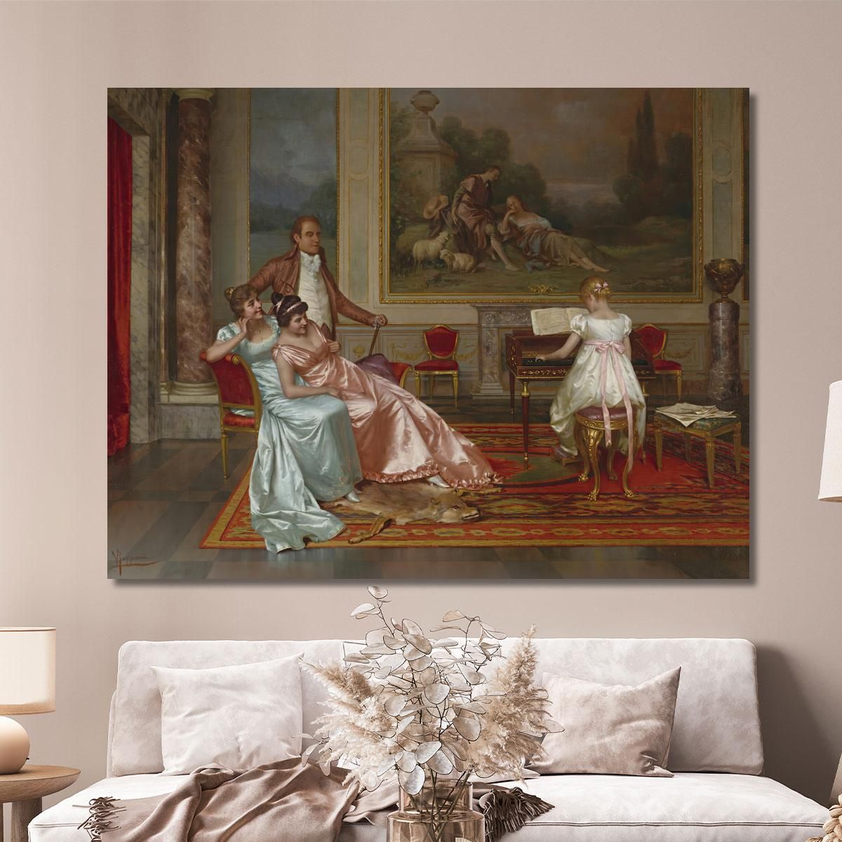 The Piano Recital Vittorio Reggianini vrg20 canvas print 