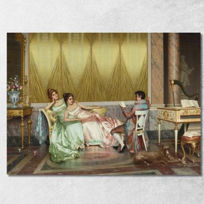 The Poetry Reading Vittorio Reggianini vrg22 canvas print 