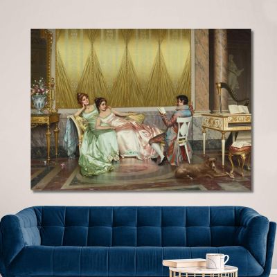The Poetry Reading Vittorio Reggianini vrg22 canvas print 