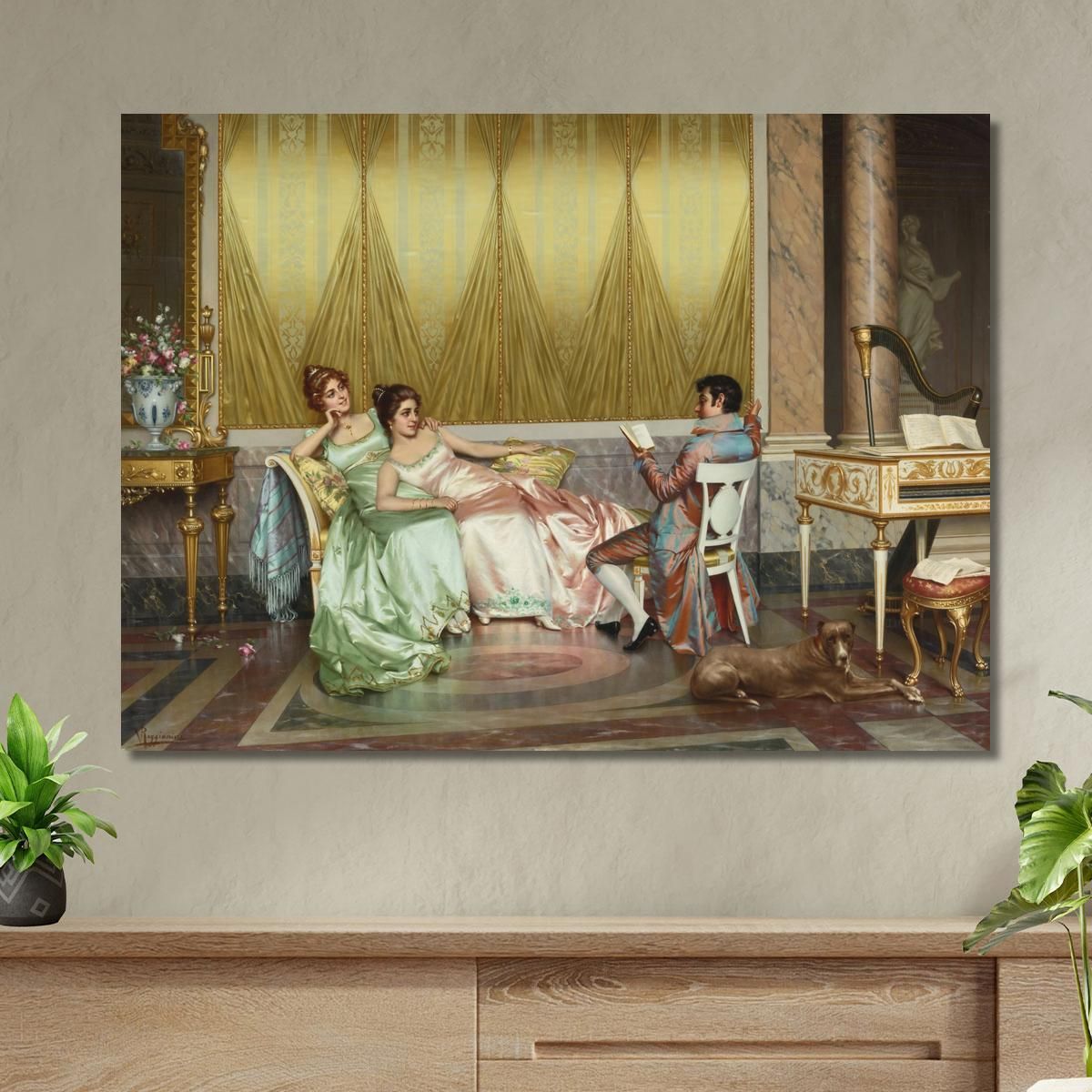 The Poetry Reading Vittorio Reggianini vrg22 canvas print 
