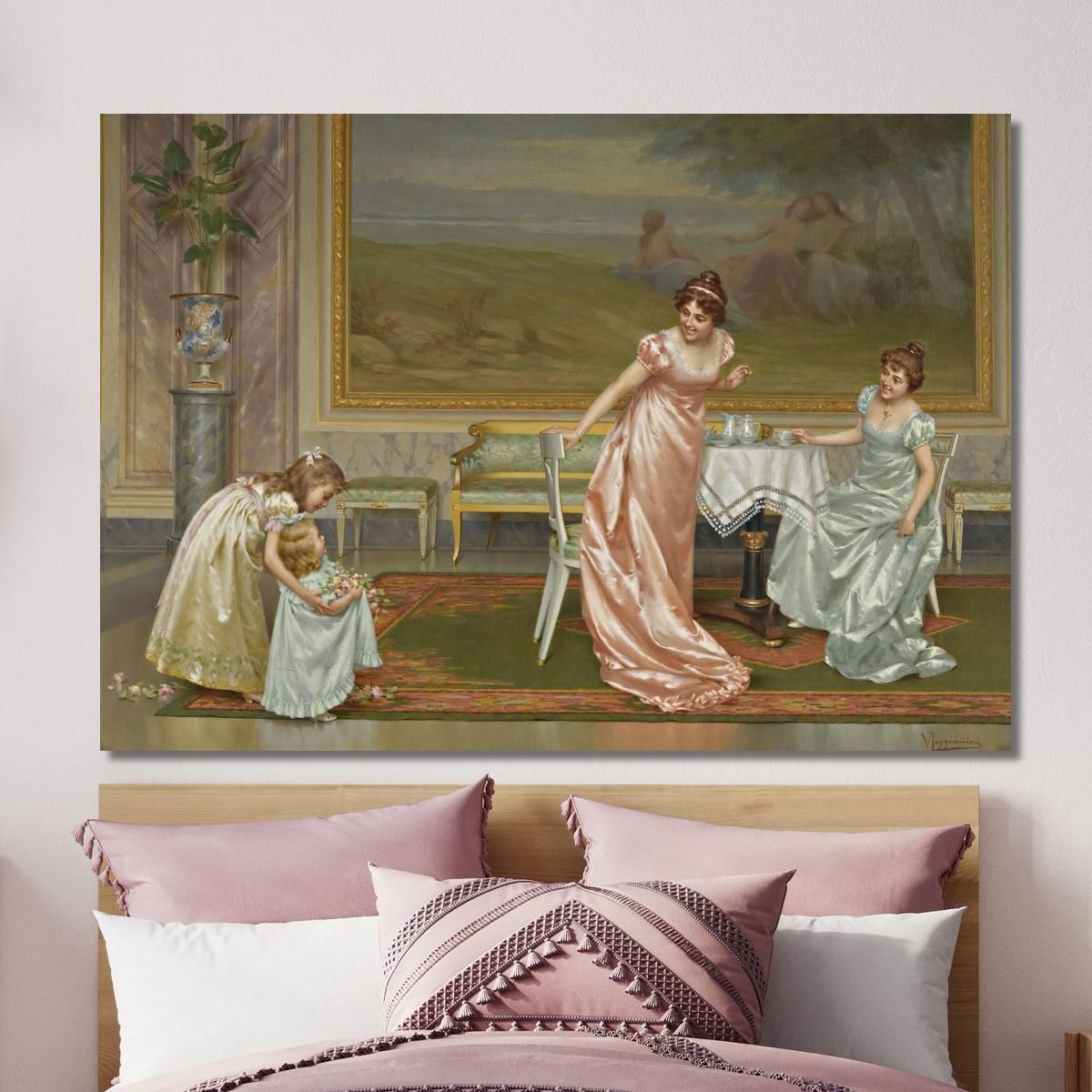 The Tea Party Vittorio Reggianini vrg27 canvas print 