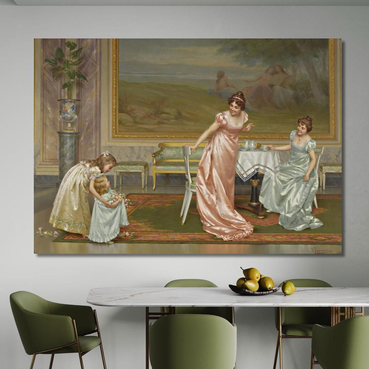 The Tea Party Vittorio Reggianini vrg27 canvas print 