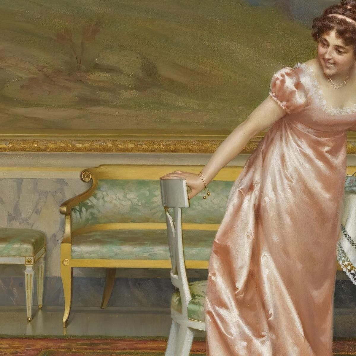 The Tea Party Vittorio Reggianini vrg27 canvas print