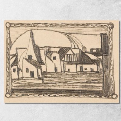Village View Adolf Hölzel ahl9 canvas print 
