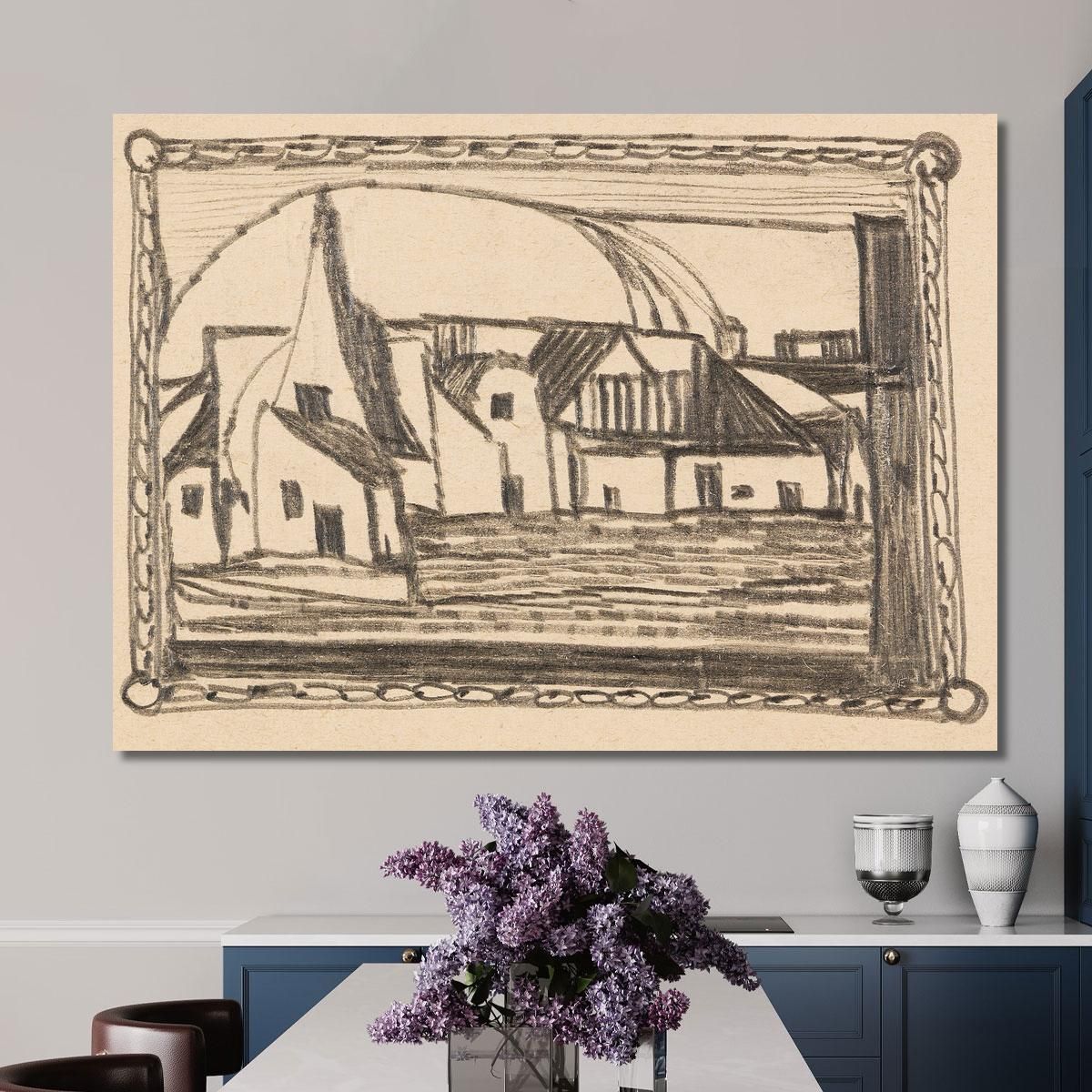 Village View Adolf Hölzel ahl9 canvas print 