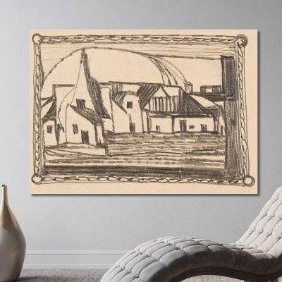 Village View Adolf Hölzel ahl9 canvas print 