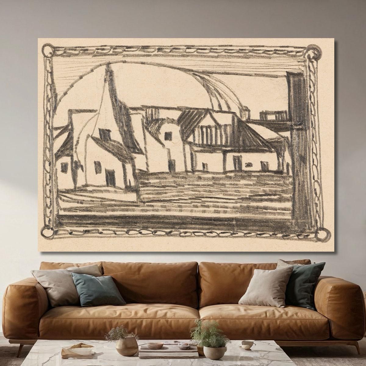 Village View Adolf Hölzel ahl9 canvas print 