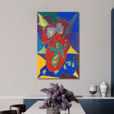 Angel On A Red Background Adolf Hölzel ahl12 canvas print 