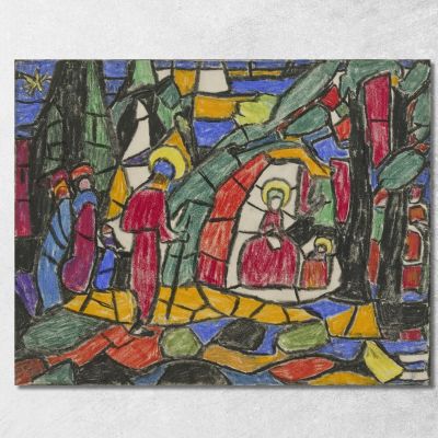 The Nativity Adolf Hölzel ahl46 canvas print 