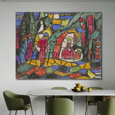 The Nativity Adolf Hölzel ahl46 canvas print 