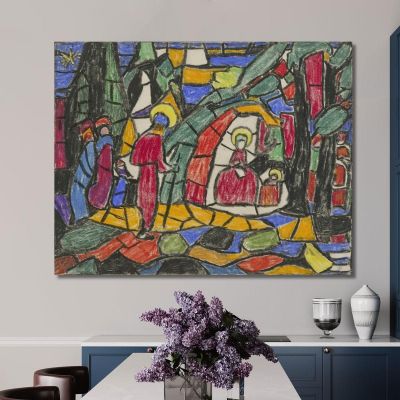 The Nativity Adolf Hölzel ahl46 canvas print 