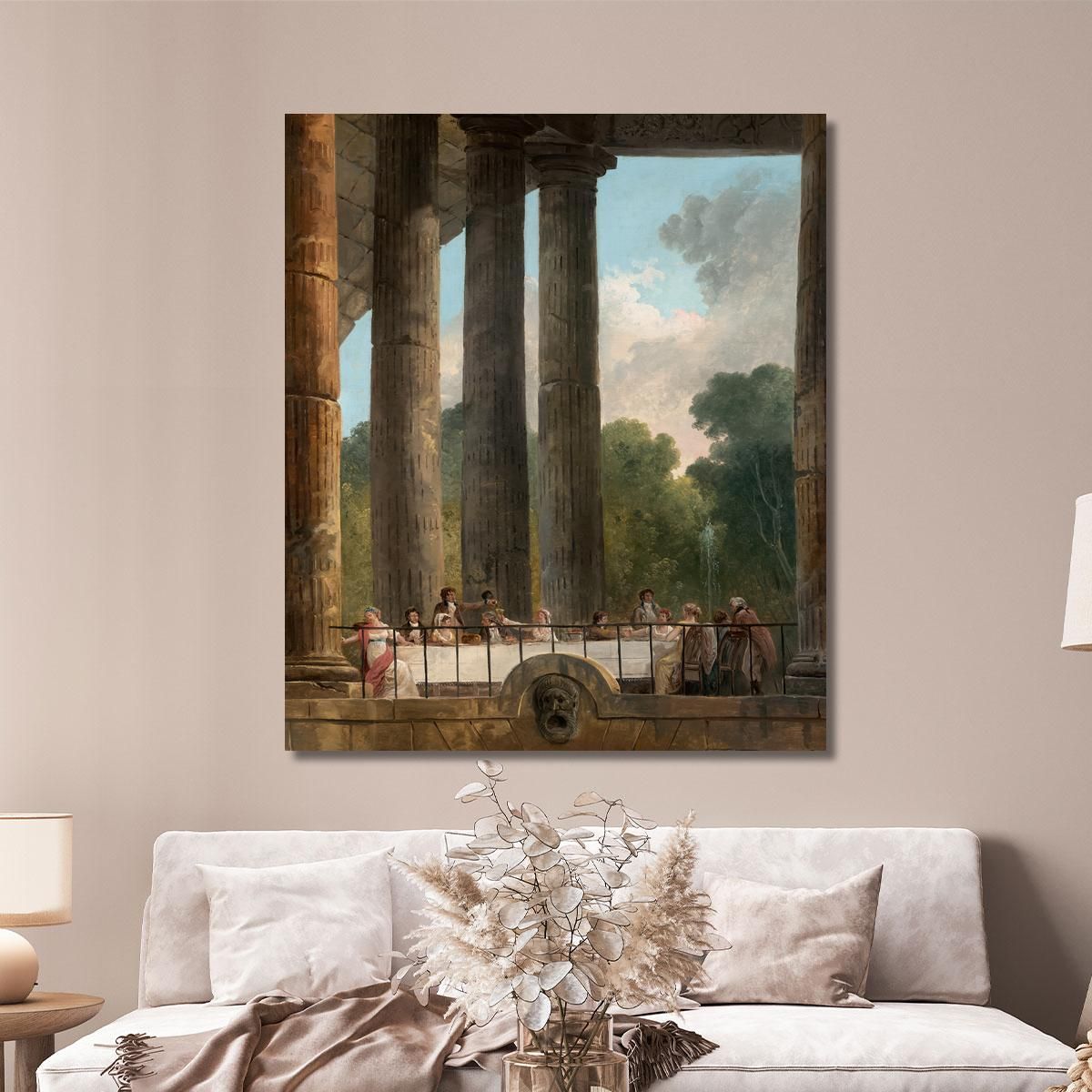 A Banquet In The Ruins Of A Temple Hubert Robert hrb1 canvas print 