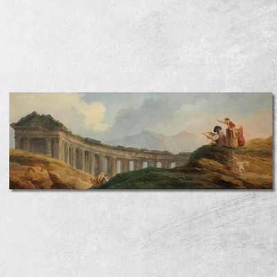 A Colonnade In Ruins Hubert Robert hrb5 canvas print 