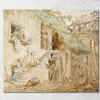Allegory Of The Fall Of The Du Barry Family Hubert Robert hrb16 canvas print 