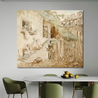 Allegory Of The Fall Of The Du Barry Family Hubert Robert hrb16 canvas print 