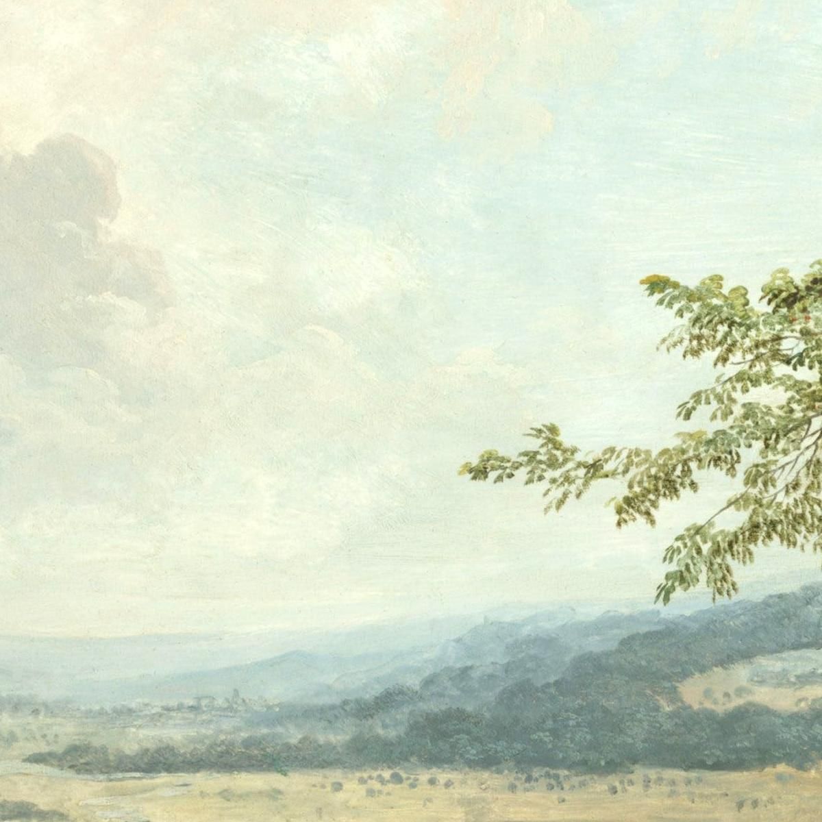 An Extensive Landscape Near Paris Hubert Robert hrb19 canvas print