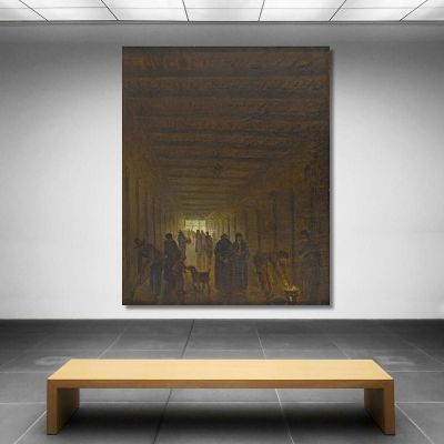 Saint-Lazare Prison Corridor Hubert Robert hrb30 canvas print 