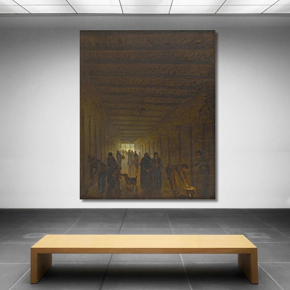 Saint-Lazare Prison Corridor Hubert Robert hrb30 canvas print 