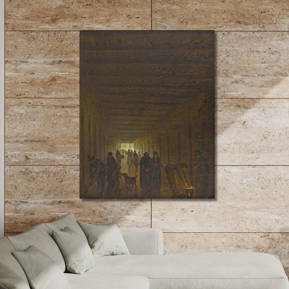 Saint-Lazare Prison Corridor Hubert Robert hrb30 canvas print 