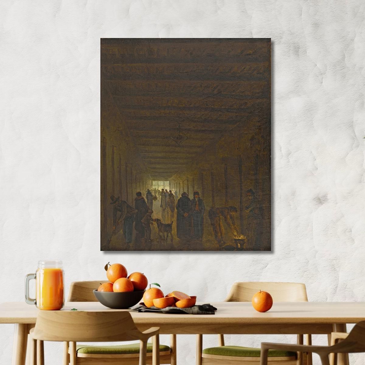 Saint-Lazare Prison Corridor Hubert Robert hrb30 canvas print 