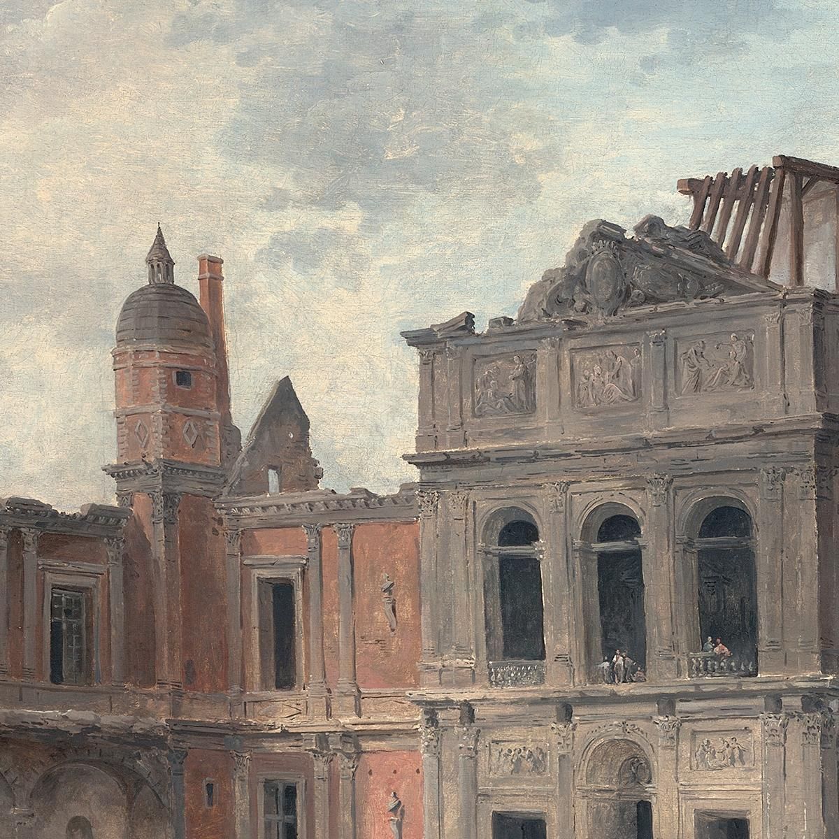 Demolition Of The Château Of Meudon Hubert Robert hrb31 canvas print
