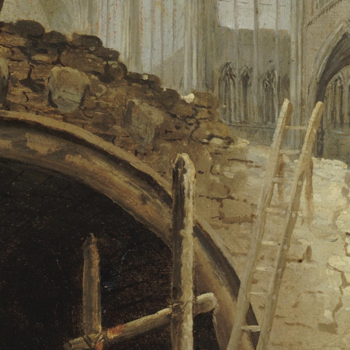 The Violation Of The Vaults Of The Kings In The Basilica Of Saint-Denis Hubert Robert hrb56 canvas print