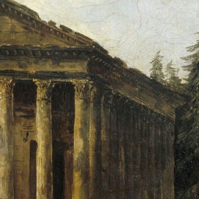 The Ancient Temple Hubert Robert hrb68 canvas print
