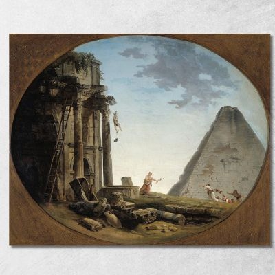 The Accident Hubert Robert hrb71 canvas print 