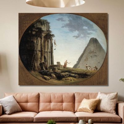 The Accident Hubert Robert hrb71 canvas print 