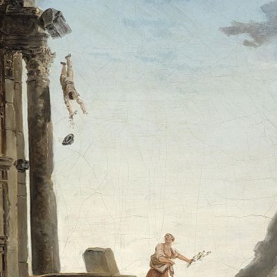 The Accident Hubert Robert hrb71 canvas print