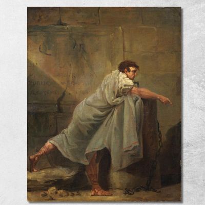 Orator In Prison Hubert Robert hrb75 canvas print 