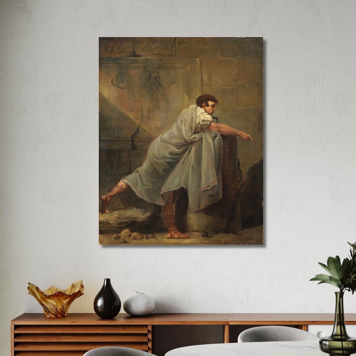 Orator In Prison Hubert Robert hrb75 canvas print 