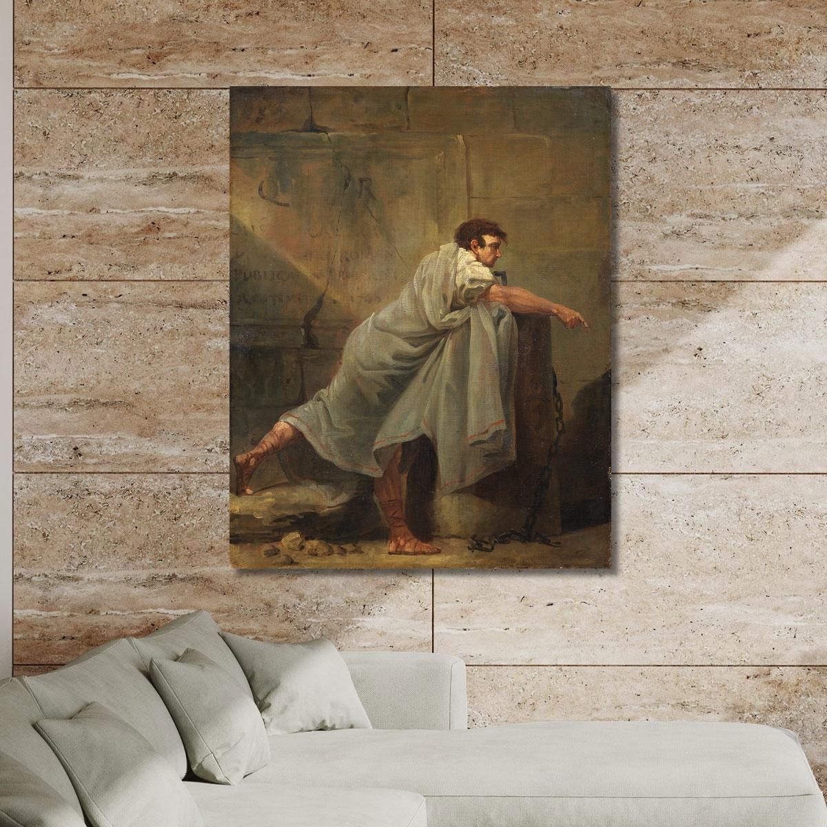 Orator In Prison Hubert Robert hrb75 canvas print 
