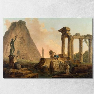 Roman Ruins Hubert Robert hrb85 canvas print 
