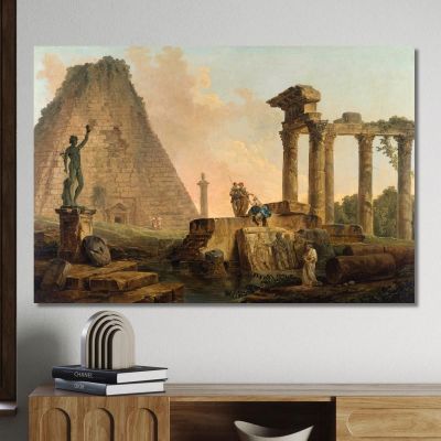 Roman Ruins Hubert Robert hrb85 canvas print 