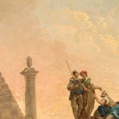 Roman Ruins Hubert Robert hrb85 canvas print