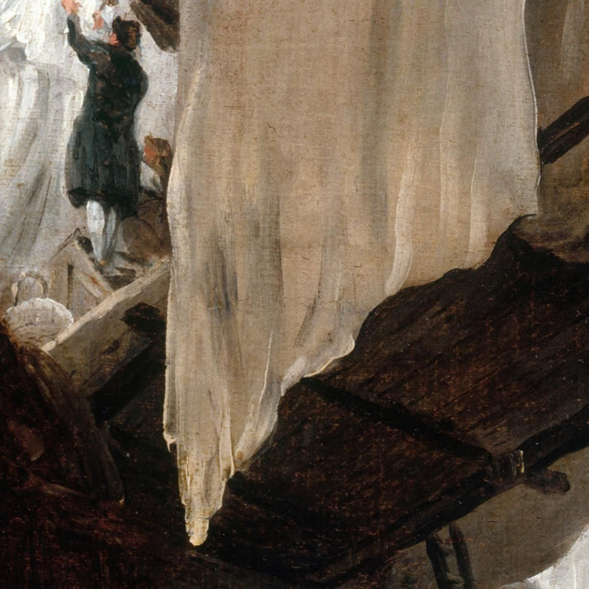 Sculptor Working On A Statue Of A Saint In St. Peter'S Rome Hubert Robert hrb88 canvas print