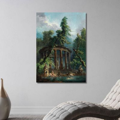 The Bathing Pool Hubert Robert hrb91 canvas print 