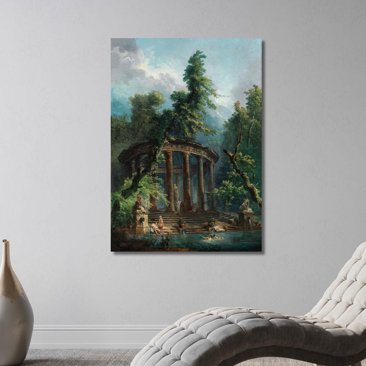 The Bathing Pool Hubert Robert hrb91 canvas print 