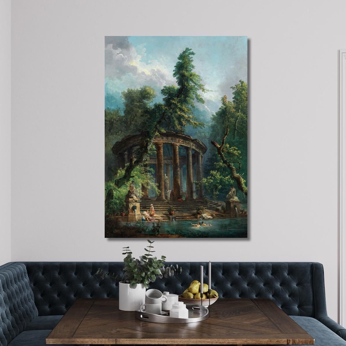 The Bathing Pool Hubert Robert hrb91 canvas print 
