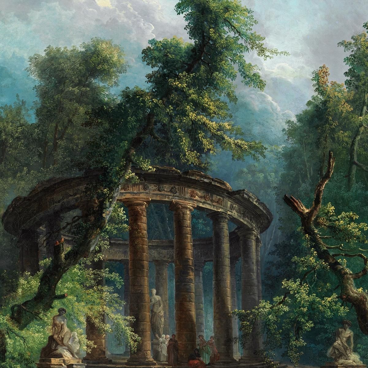 The Bathing Pool Hubert Robert hrb91 canvas print