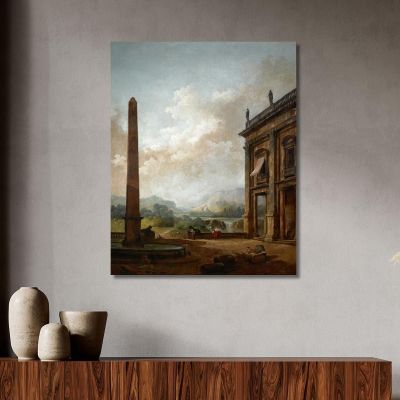 The Obelisk 2 Hubert Robert hrb104 canvas print 