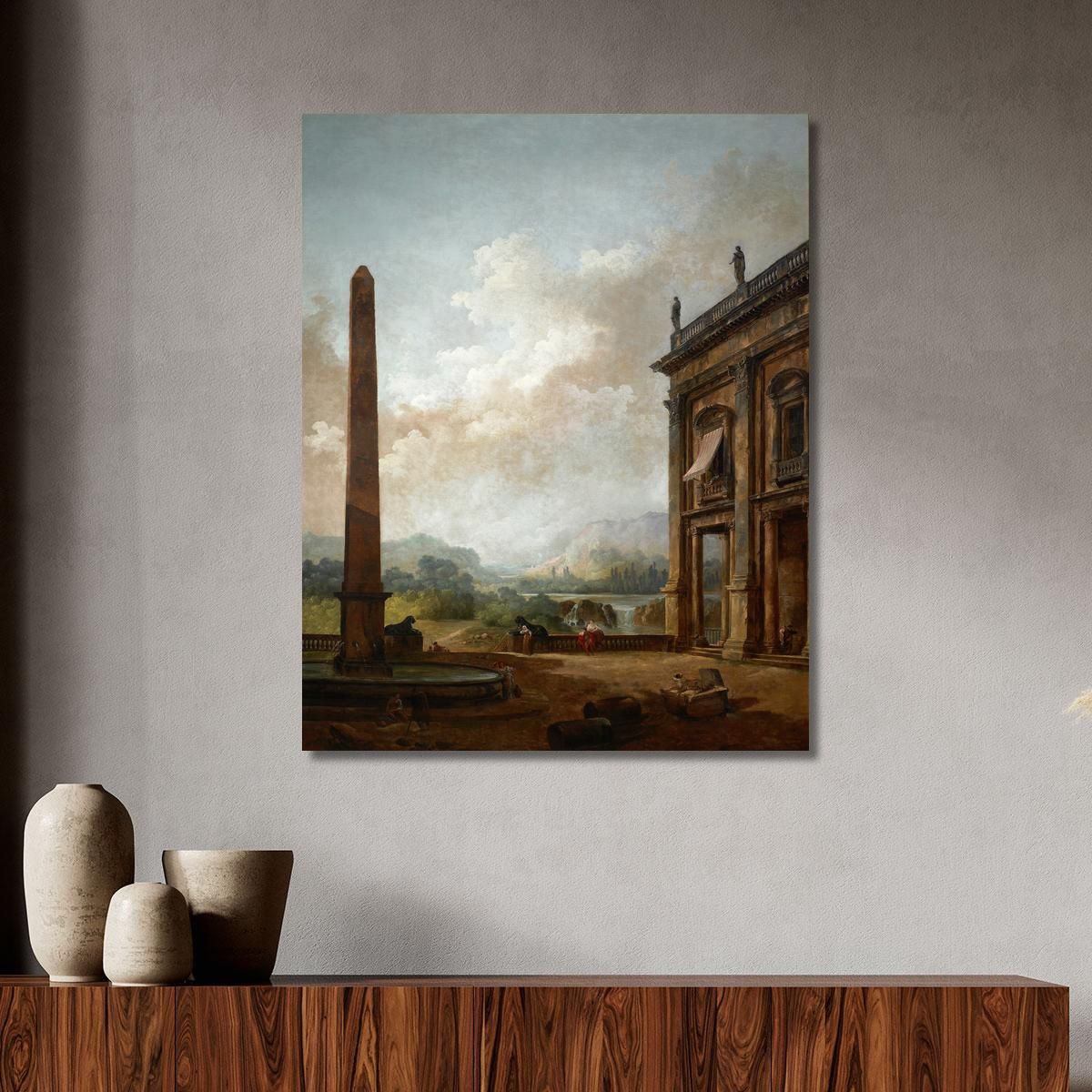 The Obelisk 2 Hubert Robert hrb104 canvas print 