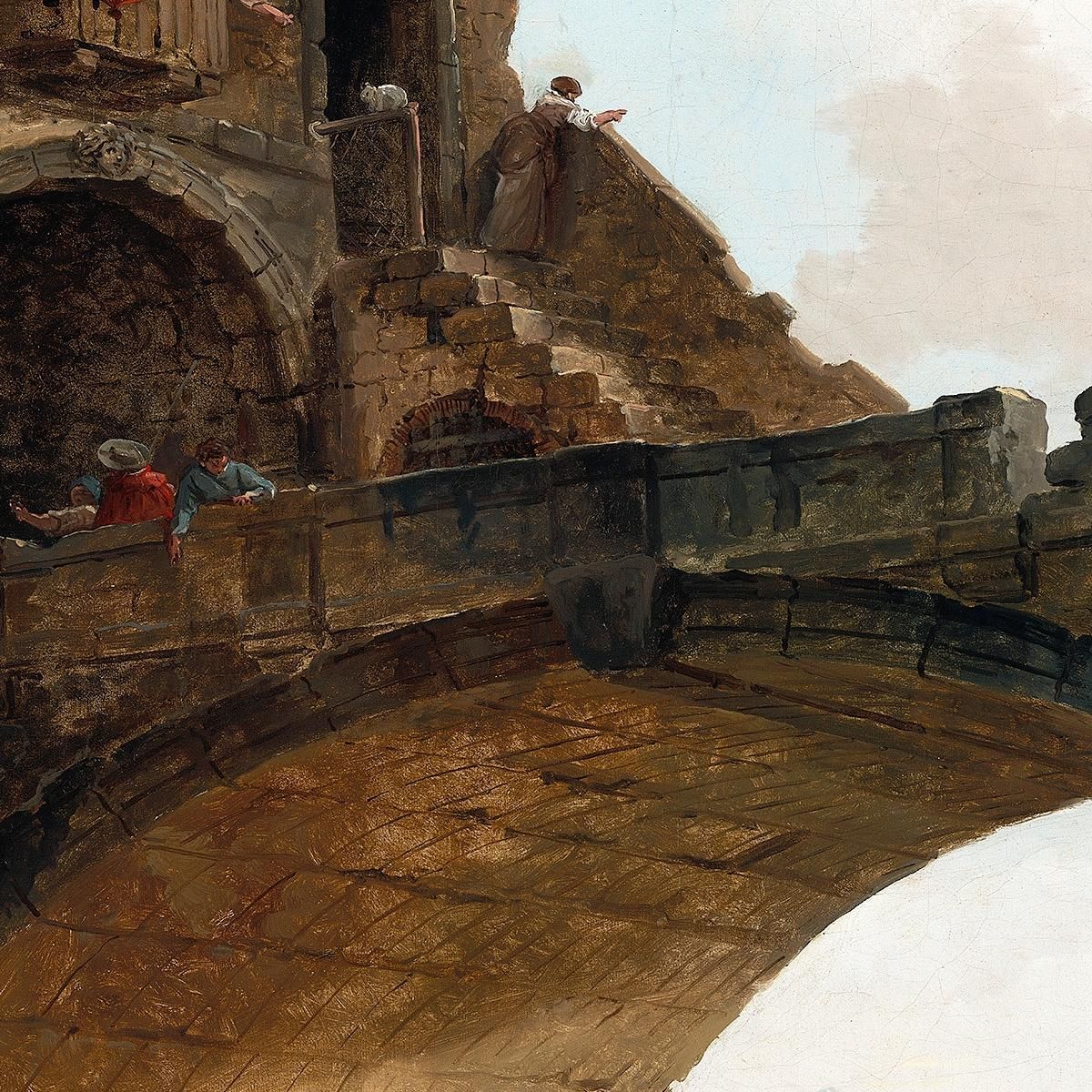 The Salary Bridge Hubert Robert hrb109 canvas print