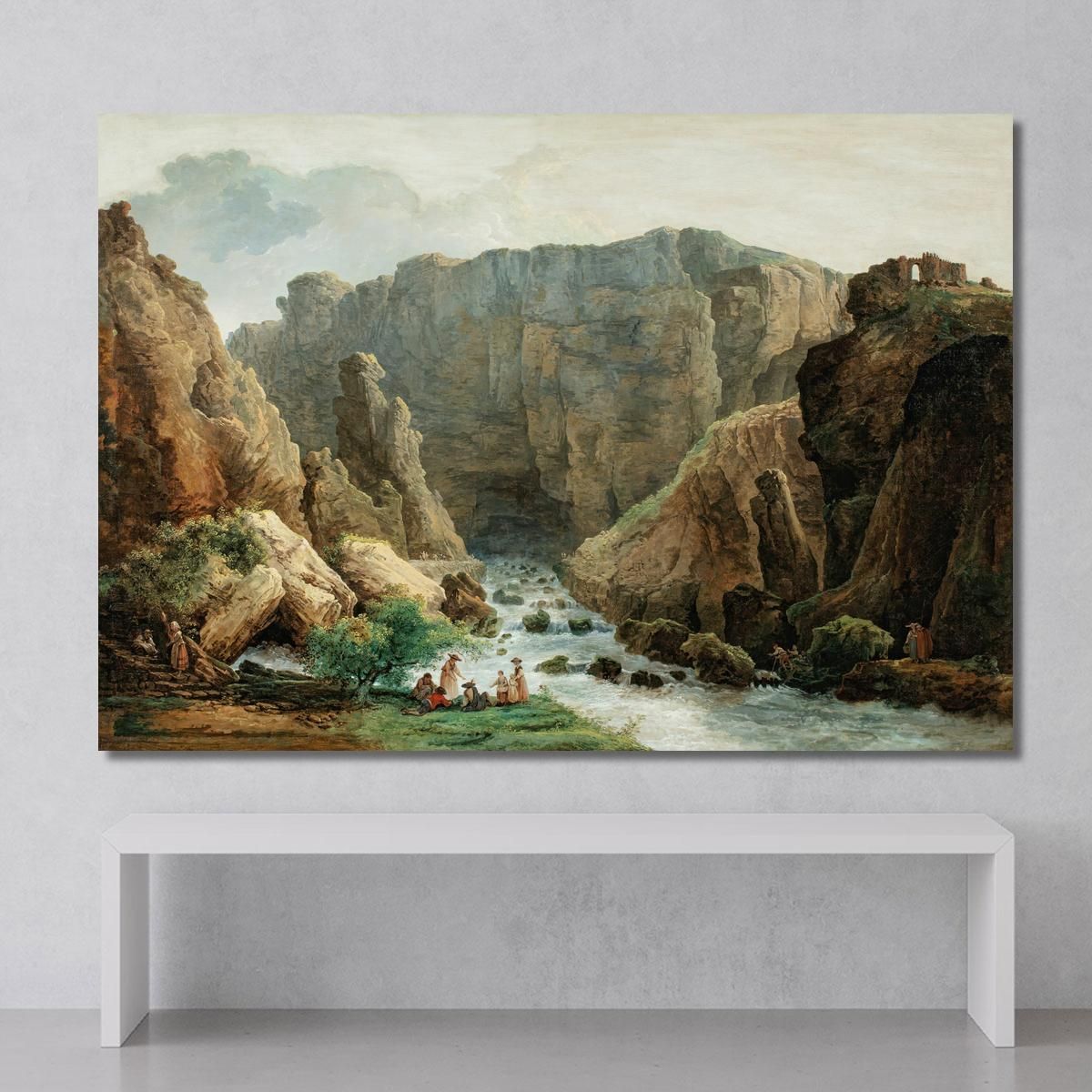 The Springs At Fontaine De Vaucluse Hubert Robert hrb114 canvas print 