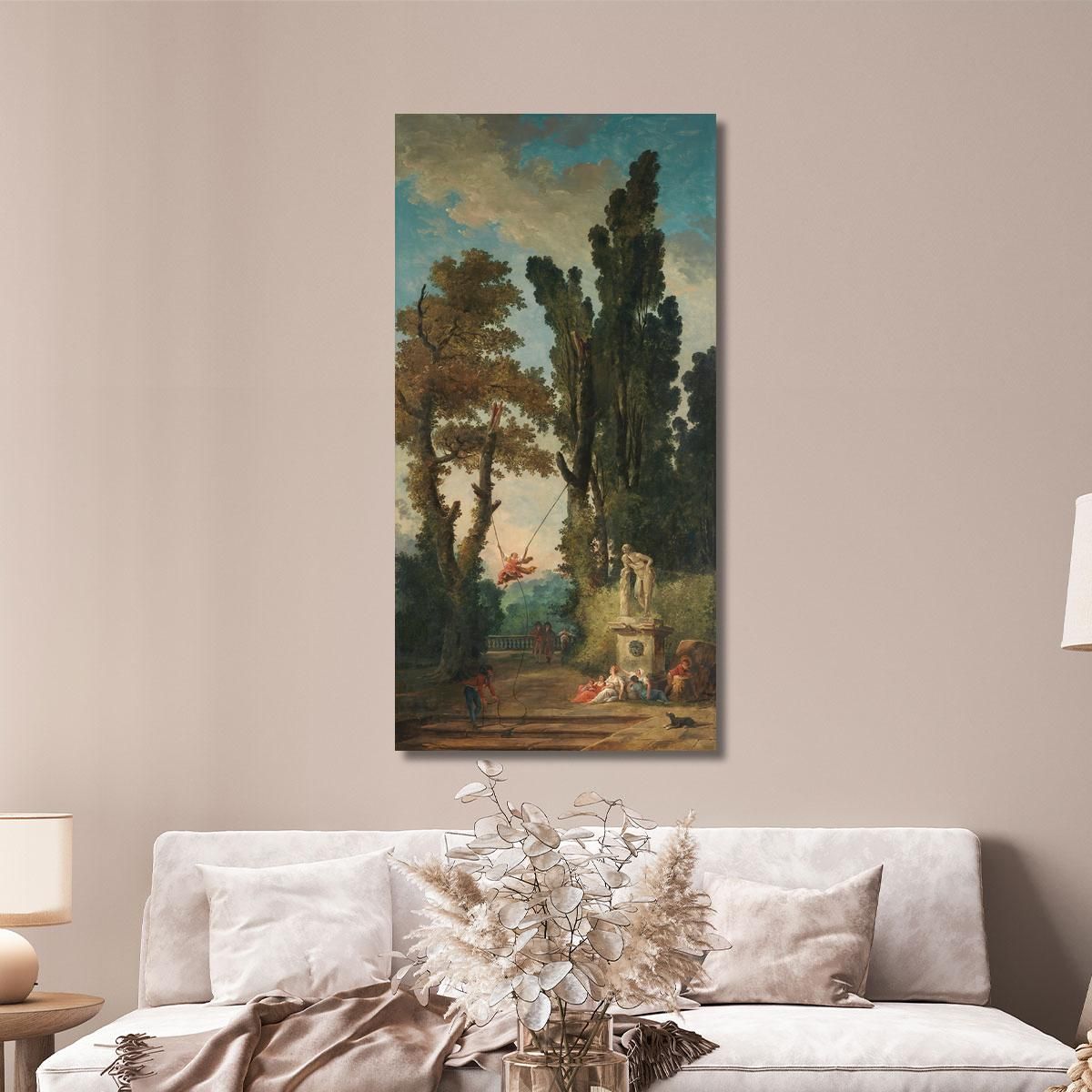The Swing Hubert Robert hrb116 canvas print 