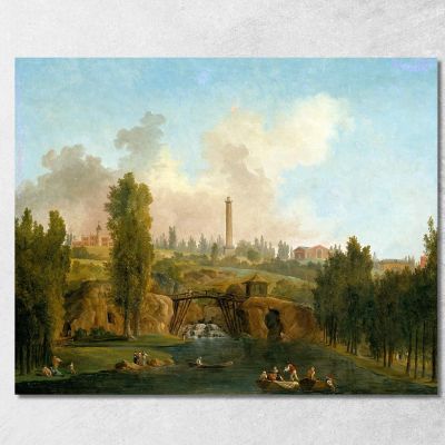 View Of The Park Of Méréville Hubert Robert hrb123 canvas print 